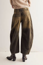 Mid Rise Barrel Jeans Lavish Daily