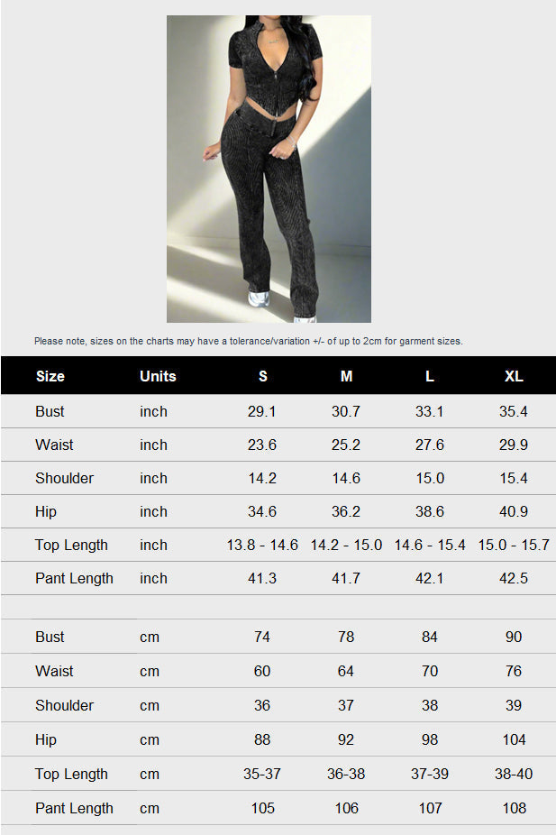 Ribbed Two Piece Pant Set Lavish Daily