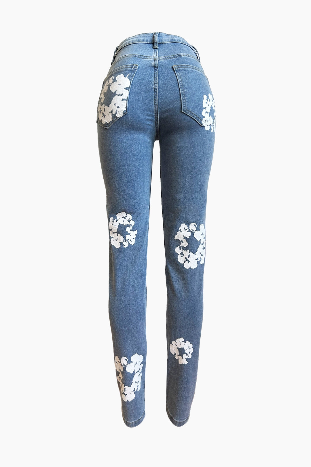 Flower Denim Jeans Lavish Daily