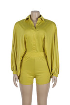 Batwing Sleeves Loose Solid Color Two Pieces Set Lavish Daily