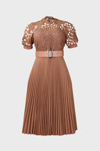 A-Line Pleated Dress Lavish Daily