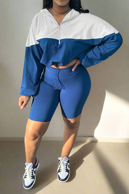 Half Zip Pullover Short Pants Set Lavish Daily