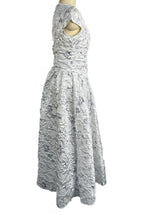 Printed Waist Defined A Line Midi Dress Lavish Daily