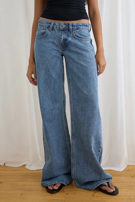Low Rise Relaxed Wide Leg Jeans Lavish Daily