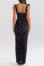 Sleeveless Lace Backless Maxi Dress Lavish Daily