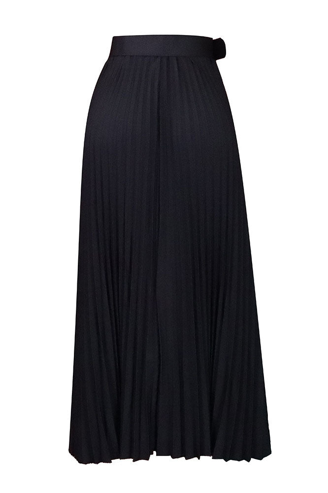 High Waist Pleated Midi Skirt Lavish Daily