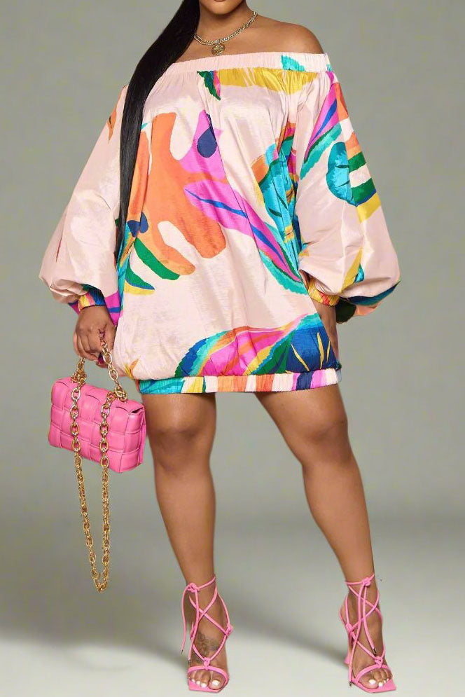 Off The Shoulder- Bubble Mini Dress Lavish Daily