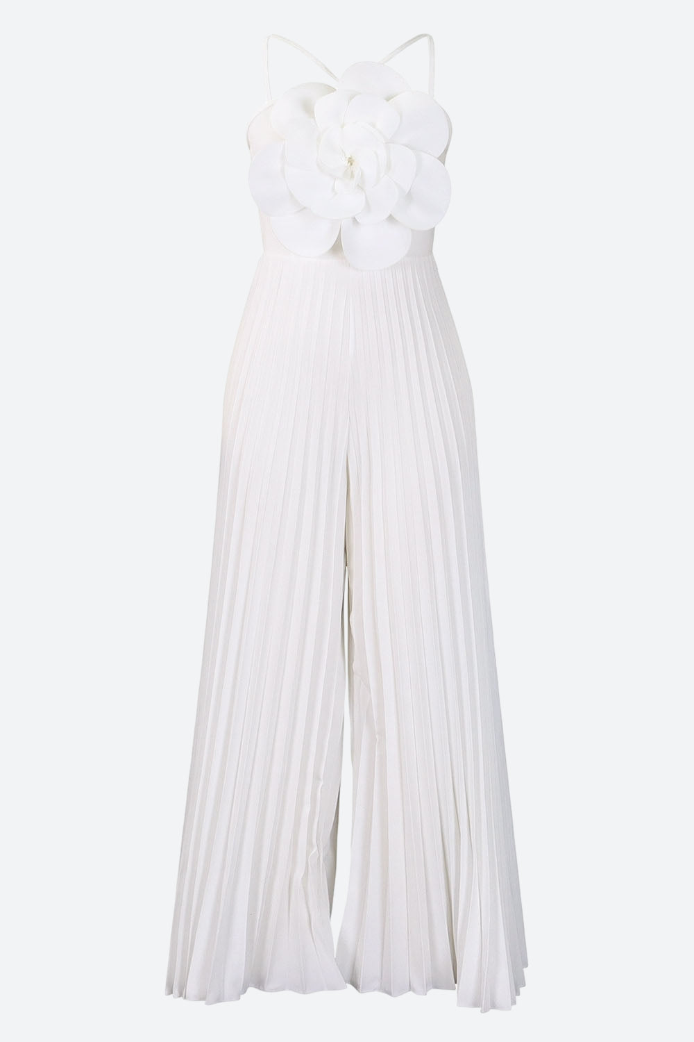 Floral Solid Color Pleated Jumpsuit Lavish Daily