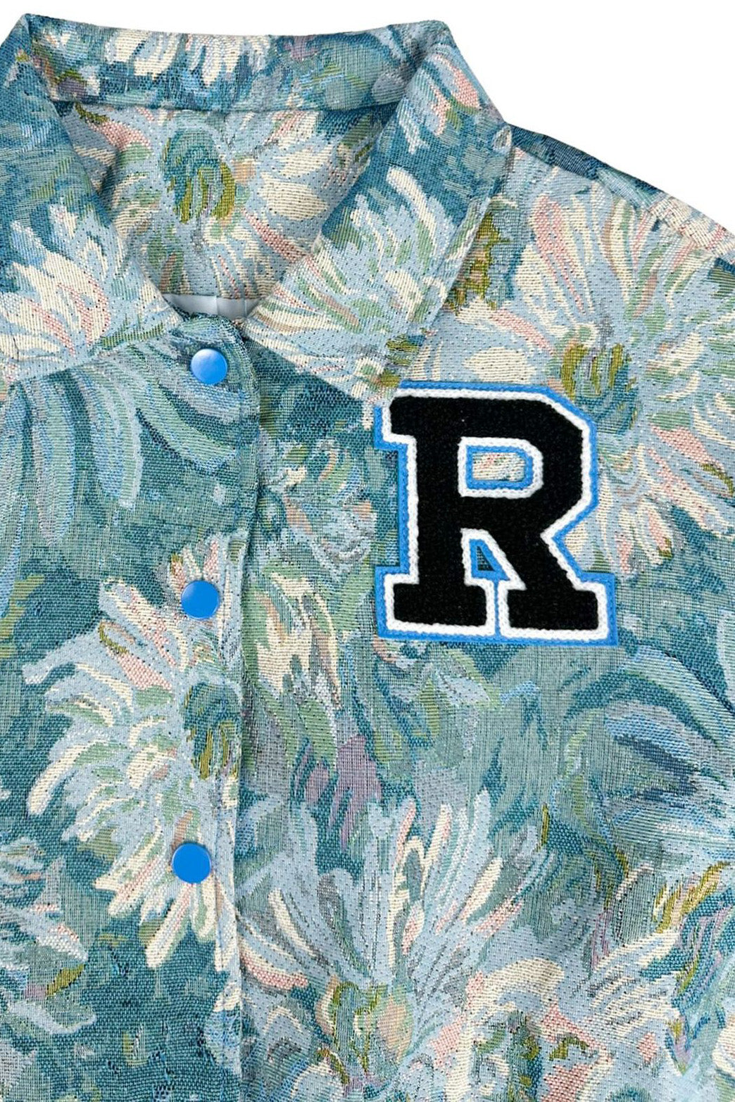 Cropped Tapestry Varsity Jacket Lavish Daily