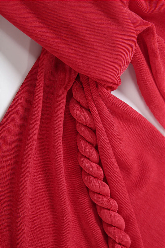 Deep V Halter Backless Bodycon Mini Dress LavishDaily