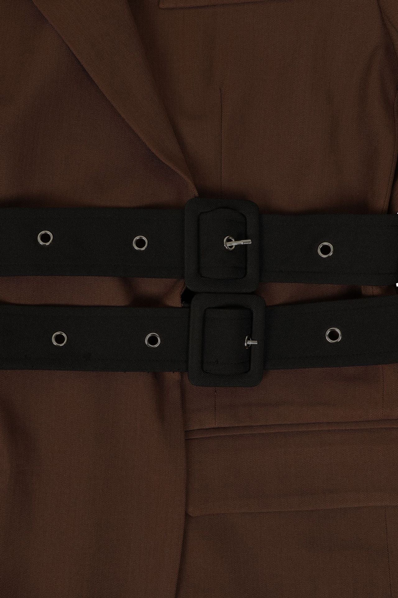 Double Side Belted Blazer Lavish Daily