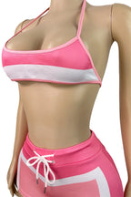 Printed Tie Front Crop Top and Shorts Set Lavish Daily