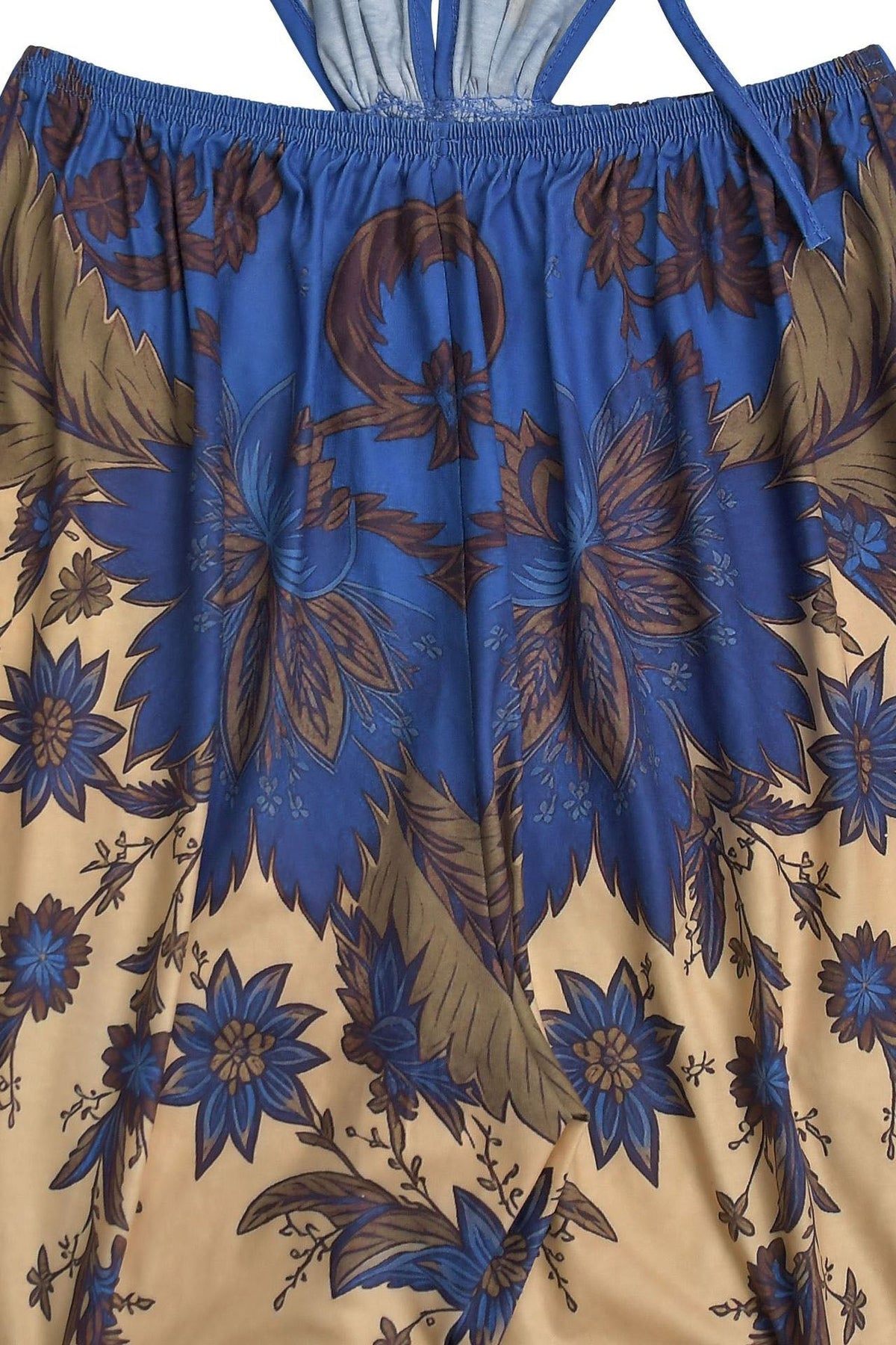 Ornate Print Halter Slit Wide Leg Jumpsuit Lavish Daily