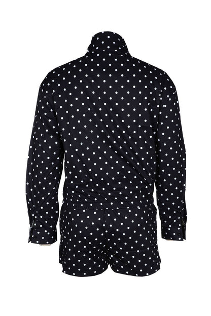 Polka Dot Zip-Up Jacket & Shorts Set Lavish Daily