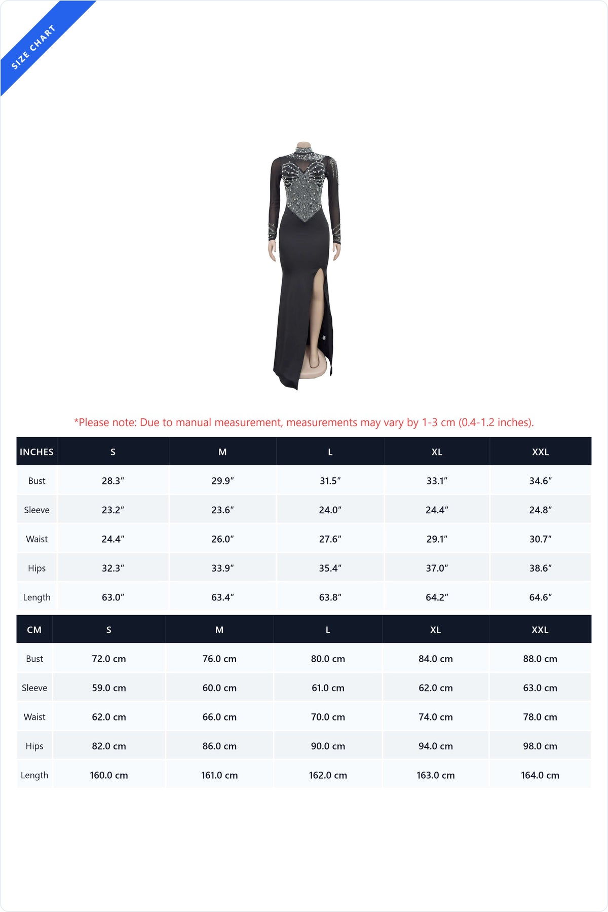 Rhinestone Mesh High Slit Maxi Dress Lavish Daily