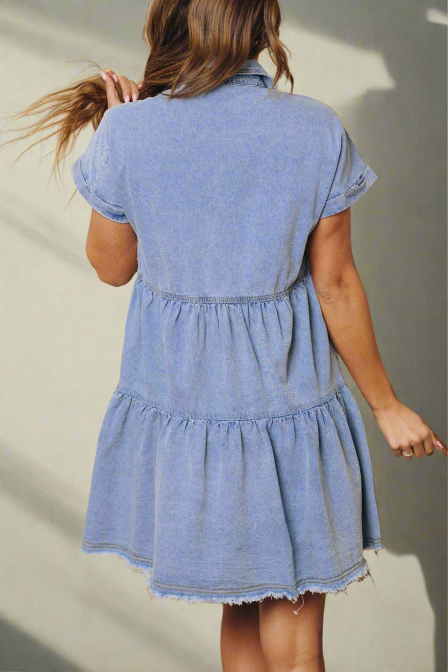 Denim Dress Lavish Daily