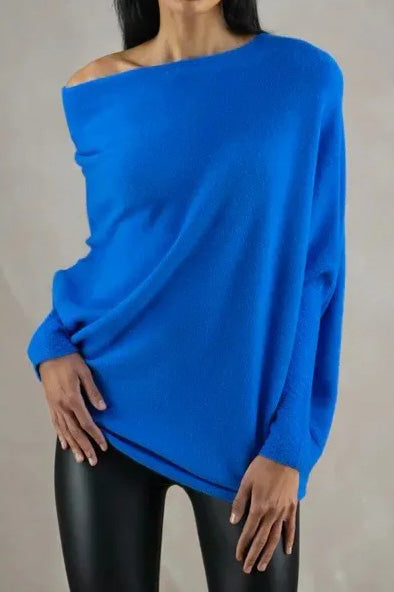 Solid Crew Neck Long Sleeve Top Lavish Daily