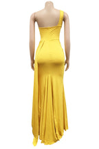 Solid Color One Shoulder Bodycon Party Dress Lavish Daily
