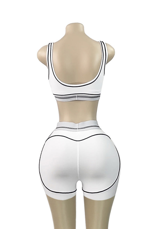 Contour Piping Biker Short Set Lavish Daily
