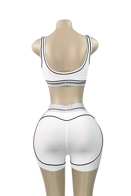 Contour Piping Biker Short Set Lavish Daily