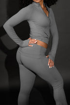 Sculpted Foldover Waist Flare Pants Set Lavish Daily