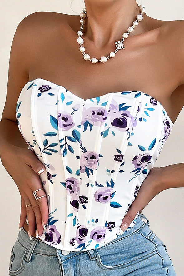 Floral Corset Top Lavish Daily