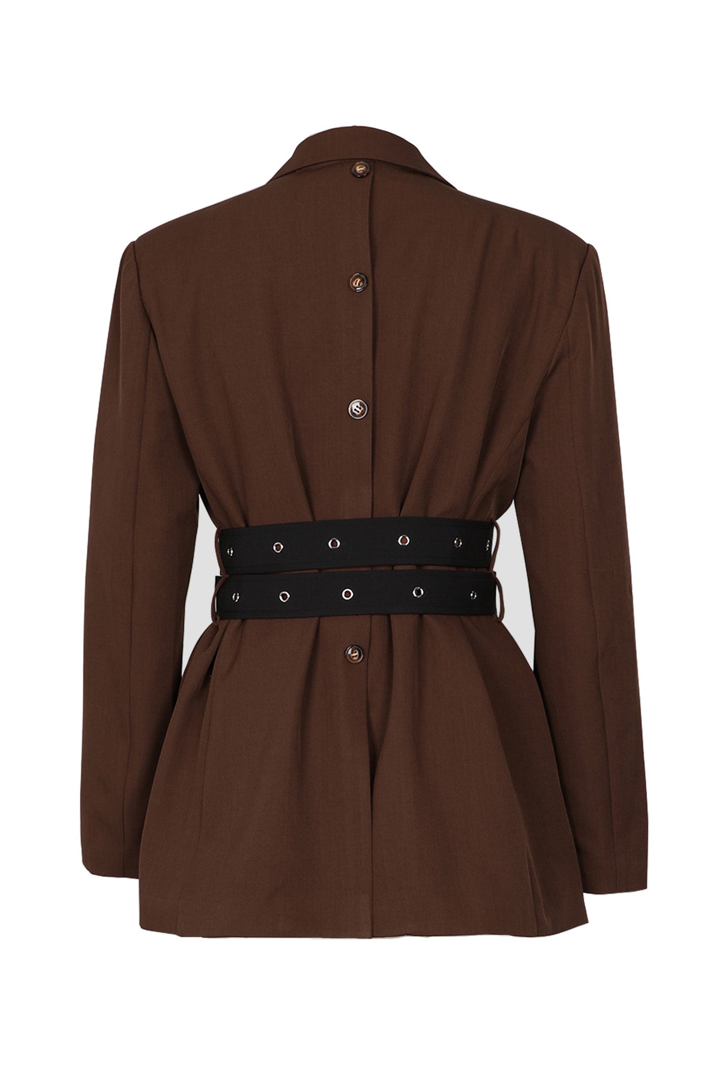 Double Side Belted Blazer Lavish Daily