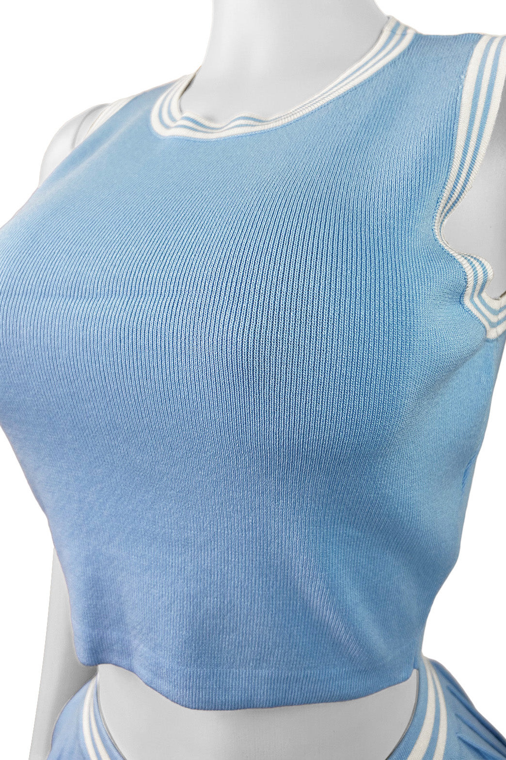 Sleeveless Crop Top and Pleated Skirt Set Lavish Daily