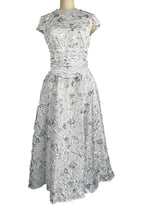 Printed Waist Defined A Line Midi Dress Lavish Daily