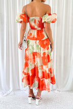 Seaside Printed Puff Sleeve Dress Lavish Daily