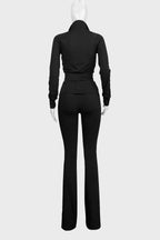 Casual Zipper Top Bell Bottom Pants Sets Lavish Daily