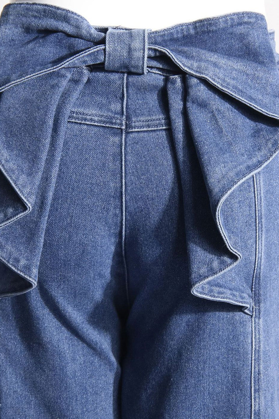 Bow High Waist Straight-leg Jeans Lavish Daily