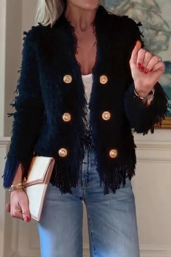 Tassel Elegant Cardigan Jacket Lavish Daily