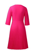 Elegant Pleated Midi Dress Lavish Daily