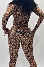 Trendy Print Leopard Bodycon Two Piece Set Lavish Daily