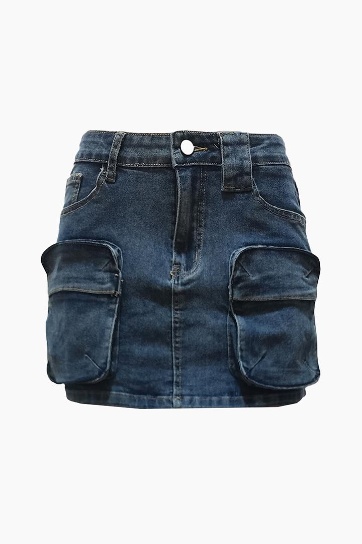 Stretch Denim Skirts Lavish Daily