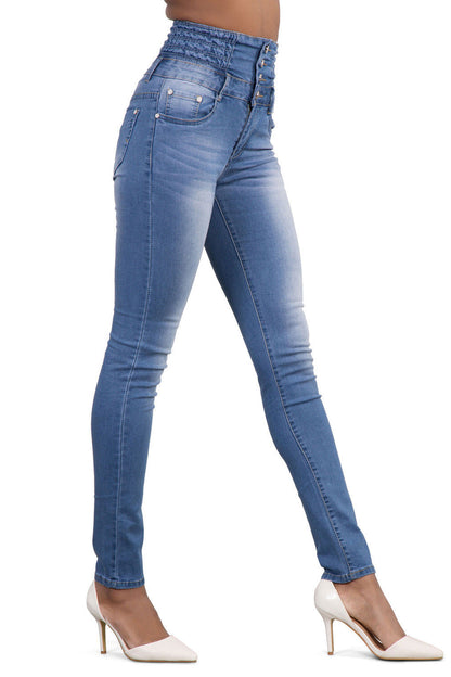 Butt Lift Push Up Mid Waist Skinny Jeans Lavish Daily