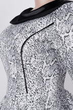 Printed Puff-Sleeve Midi Dress Lavish Daily