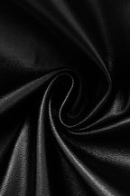 Ruched Leather Bodycon Mini Dress LavishDaily