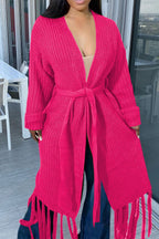 Long Knit Chunky Cardigan Lavish Daily