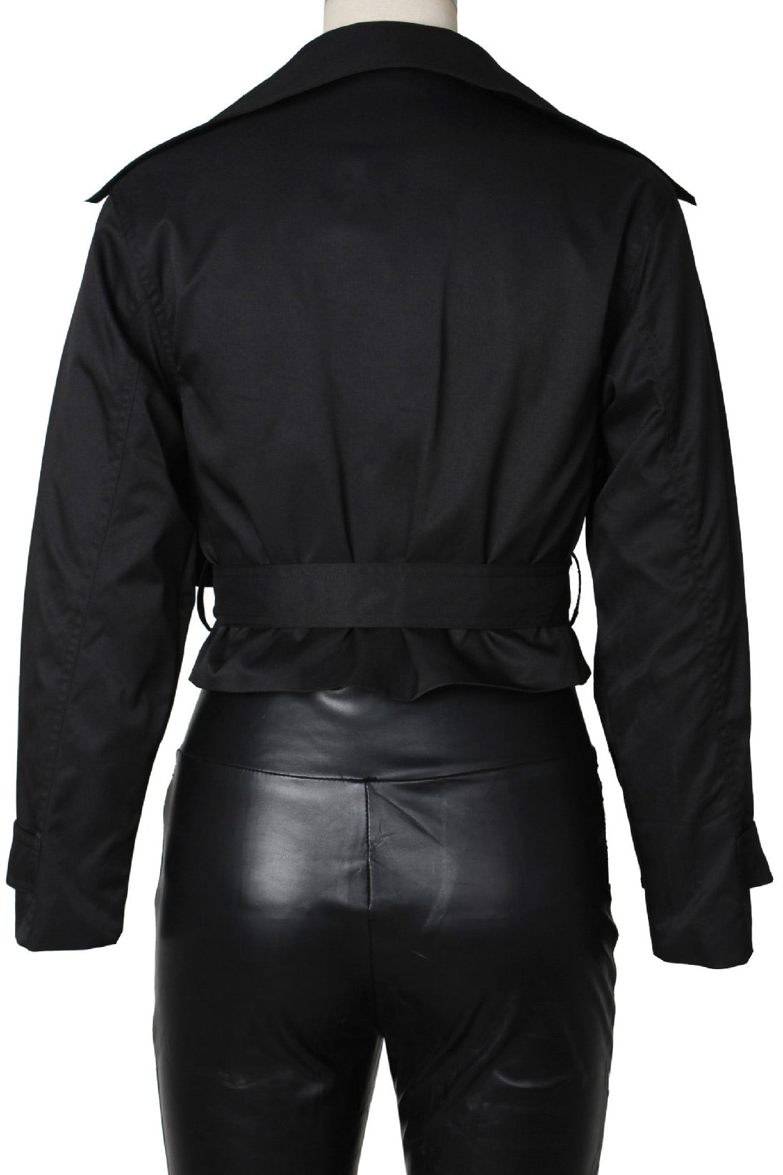 Cropped Trench Coat Lavish Daily