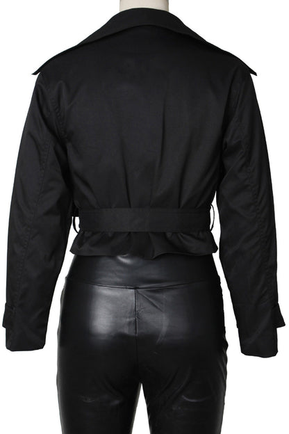 Cropped Trench Coat Lavish Daily