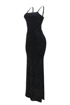 Spaghetti Strap Rhinestone Mesh Bodycon Dress Lavish Daily