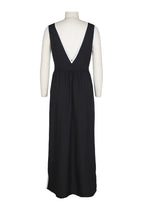 Bow Deep V Neck Slit Maxi Dresses Lavish Daily
