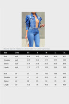 Ripped Edge Jacket Washed Denim Top Lavish Daily