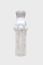 Strapless Sequin Mesh Dress Lavish Daily