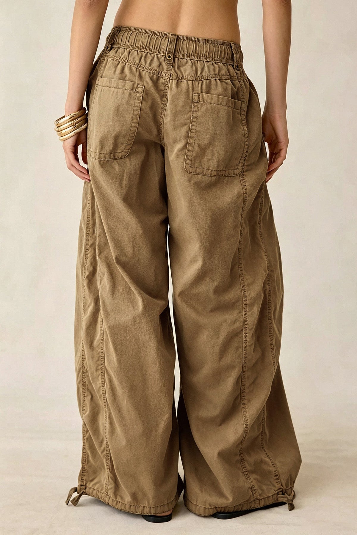 Wide Leg Drawstring Parachute Pant Lavish Daily