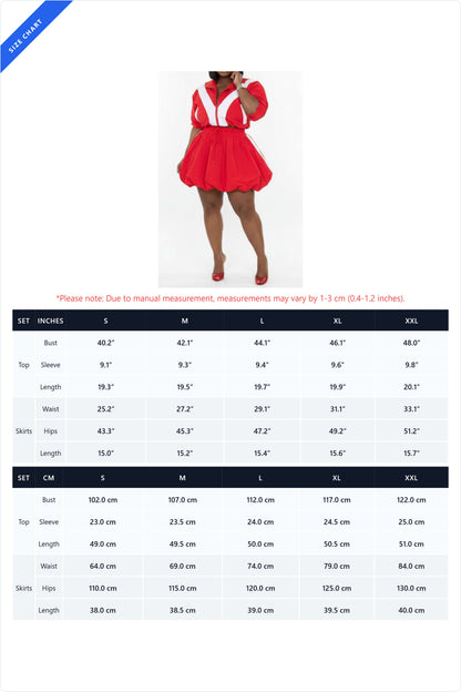 Color-Block Track Jacket & Bubble Skirt Set Lavish Daily