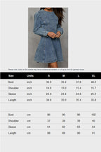 Denim Fit And Flare Mini Dress Lavish Daily