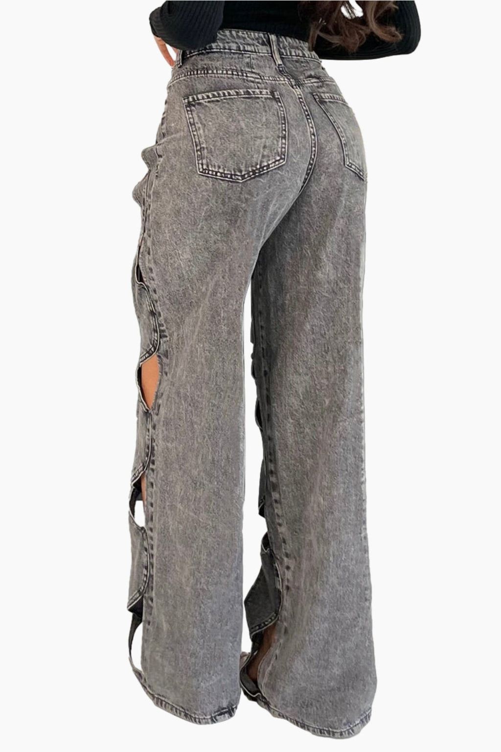 Twisted Denim Jeans Lavish Daily